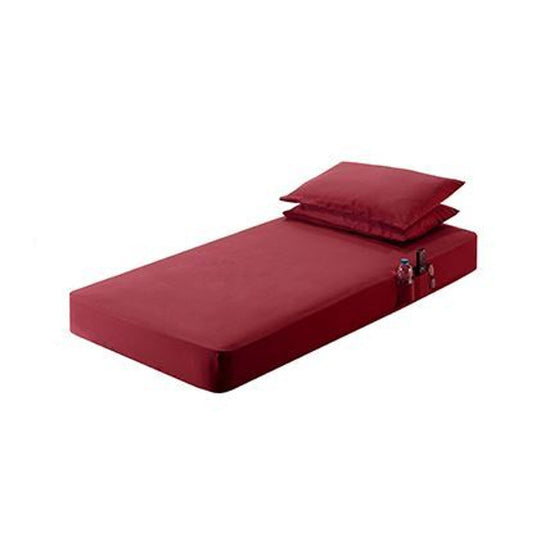 Semi Truck 42" x 85" x 7.5" Sheet Set - Burgundy - Peterbilt 579