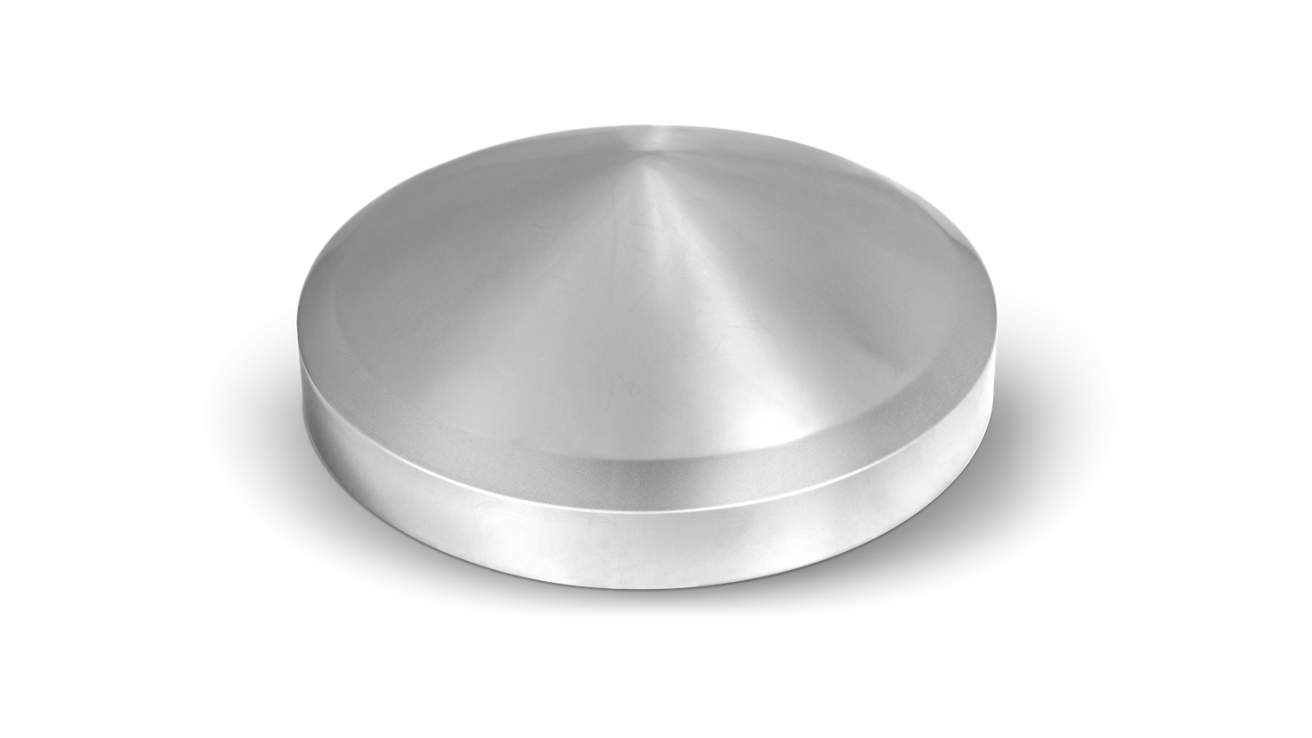 8.5" Round Rear Chrome Hub Cap