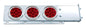 Mudflap Hangers Spring Loaded w/6 4" Red Spyder LED Lights 2.5" Bolt Pattern