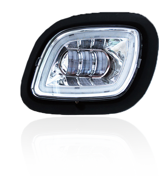 Freightliner Cascadia 08-17 Chrome Fog Light w/Halo Driver