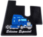 Kenworth T600/660 All Models Blue Ribbed Rubber Floor Mats