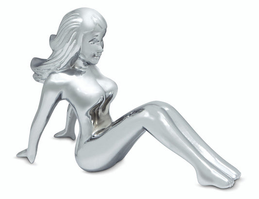 Sitting Lady Hood Ornament - Die Cast