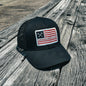 Trucker Flag Hammerlane Snapback Black Cap